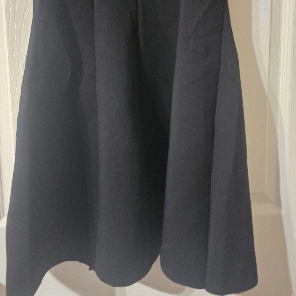 English Factory Black Puff Sleeve A-Line Mini Dress, Study Scuba Knit, EUC! - Picture 10 of 14